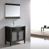 vanity with glass top