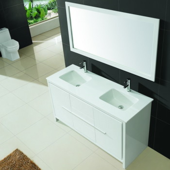 white double vanity