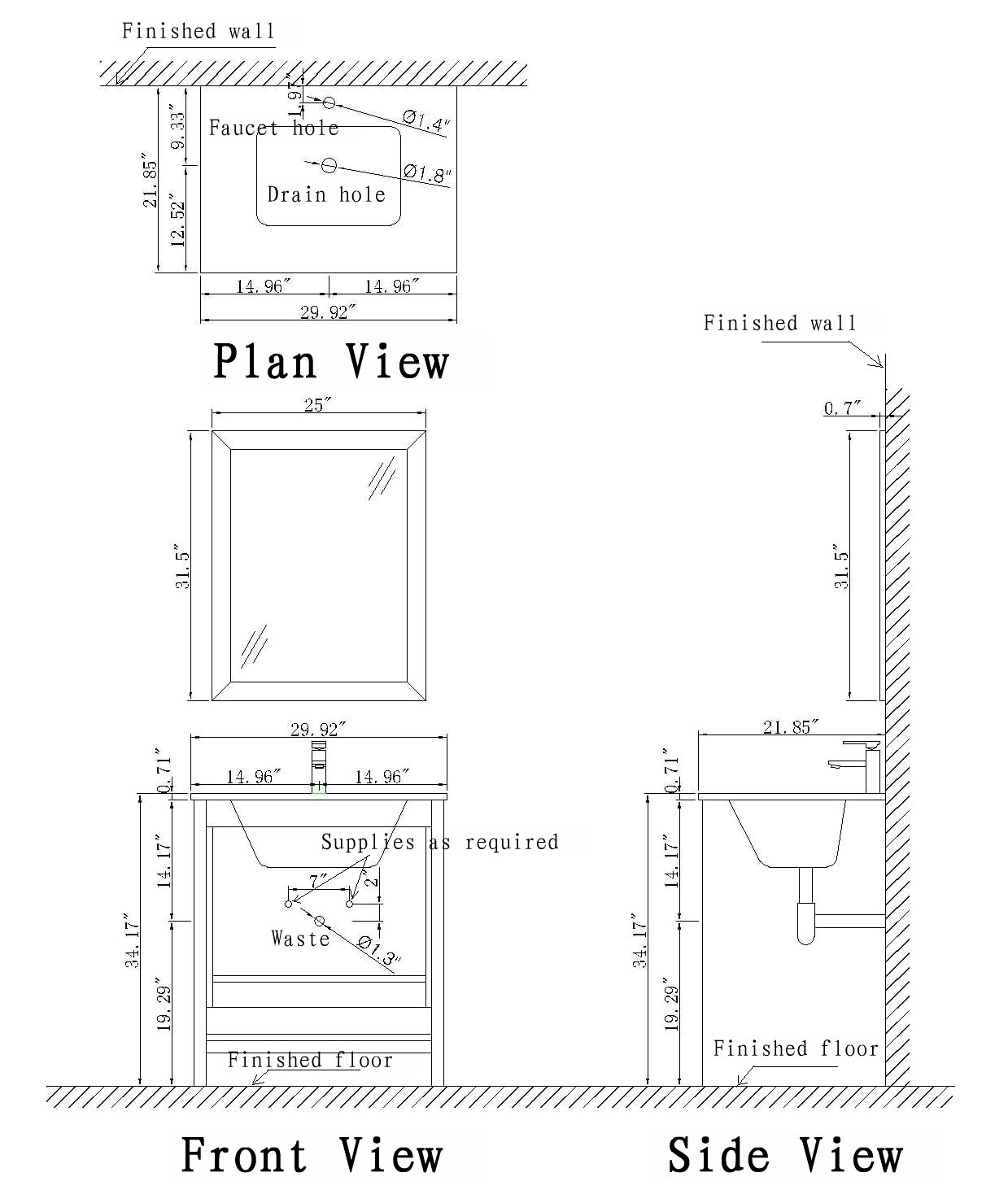 30 Vanity FM30 Perfect Bath Canada 30 Vanity FM30 Perfect Bath Canada