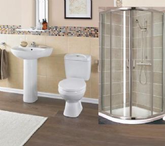 bathroom renovation - shower-toilet-pedestalsink