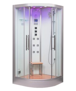 DZ963 F8 White Steam Shower 40″x40″x89″