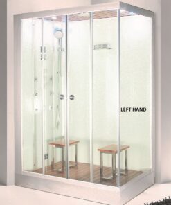 DZ961-1F8-WHITE  2 Person Steam Shower 59.5″ x 35.5″ x 89.5″