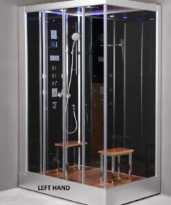DZ961-1F8 BLACK 2 Person Steam Shower 59.5″ x 35.5″ x 89.5″