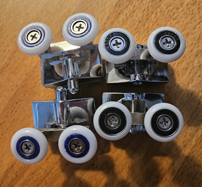 Sliding Door 20mm Double Rollers Set of 4