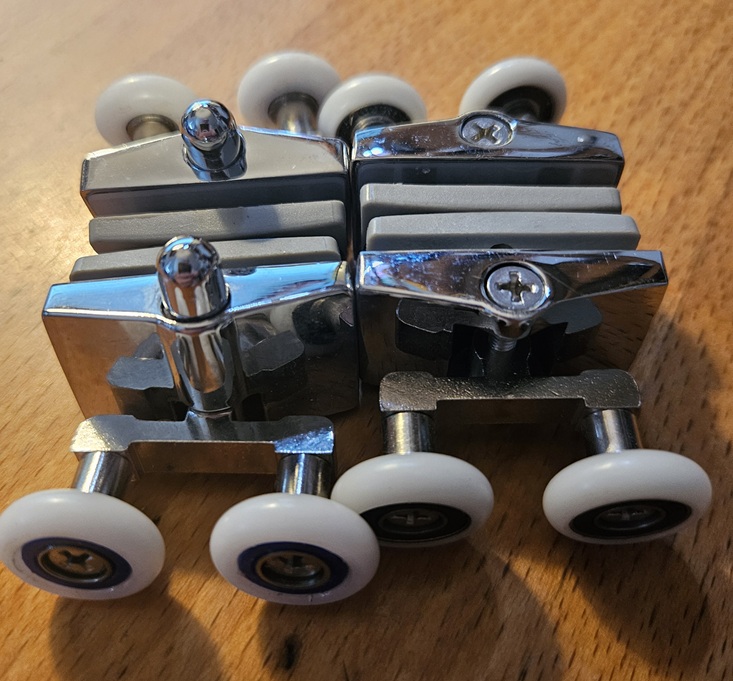 Sliding Door 20mm Double Rollers Set of 4 - Image 2