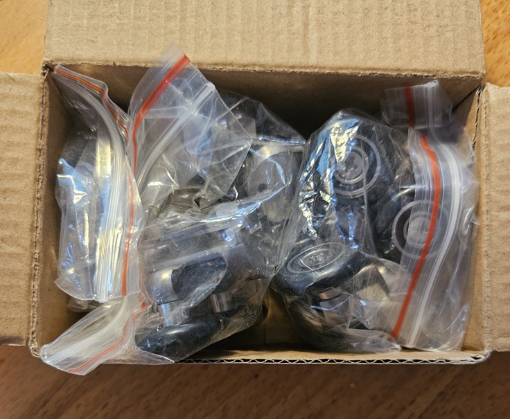 Sliding Door 25mm Double Rollers Set of 4 - Image 4